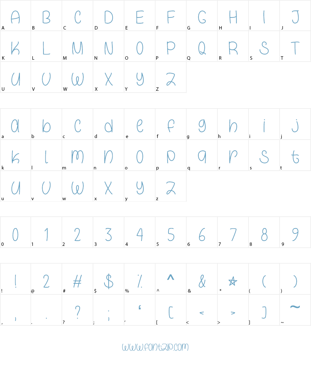 Galaxy Boy Font Character